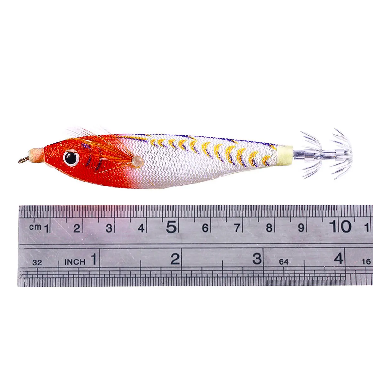 10cm 9.6g Wholesale Fishing luminous Squid Bait Squid Jigs Wood Shrimp For Wholesale squid lures
