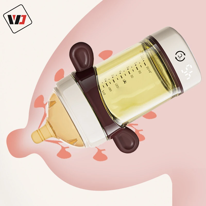 Redesign  automatic portable  wireless baby bottle warmer  adjustable temp USB  travel home Breast milk design smart baby bottle