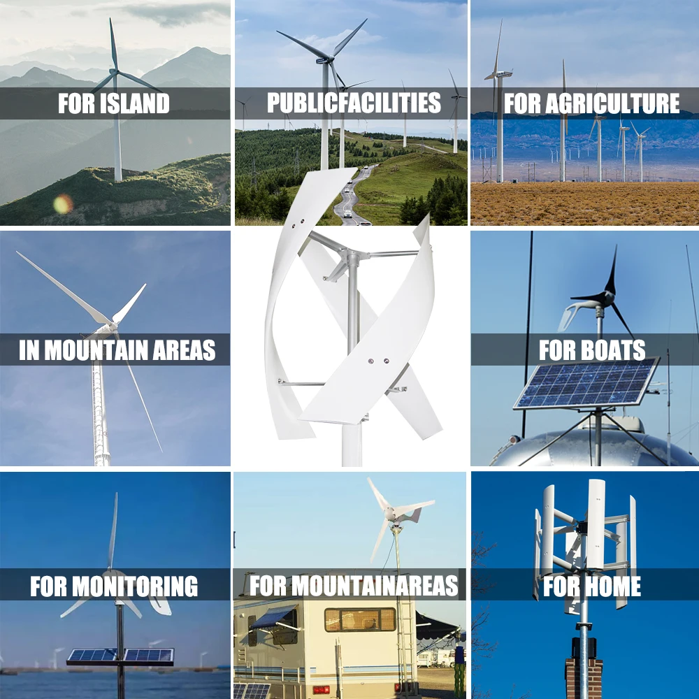 Vertical Axis Wind Turbine 2kw 3kw 5kw 12v To 48v Archimedes Natural Free Power Energy Magnetic Wind Generator For Home Use