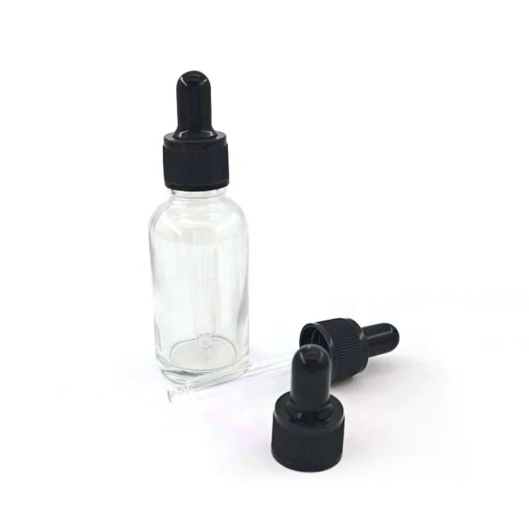 black glass custom oil dropper kit pipette child proof 40 ml luxury glass graduated dropper pipettes plastic cap for bottles