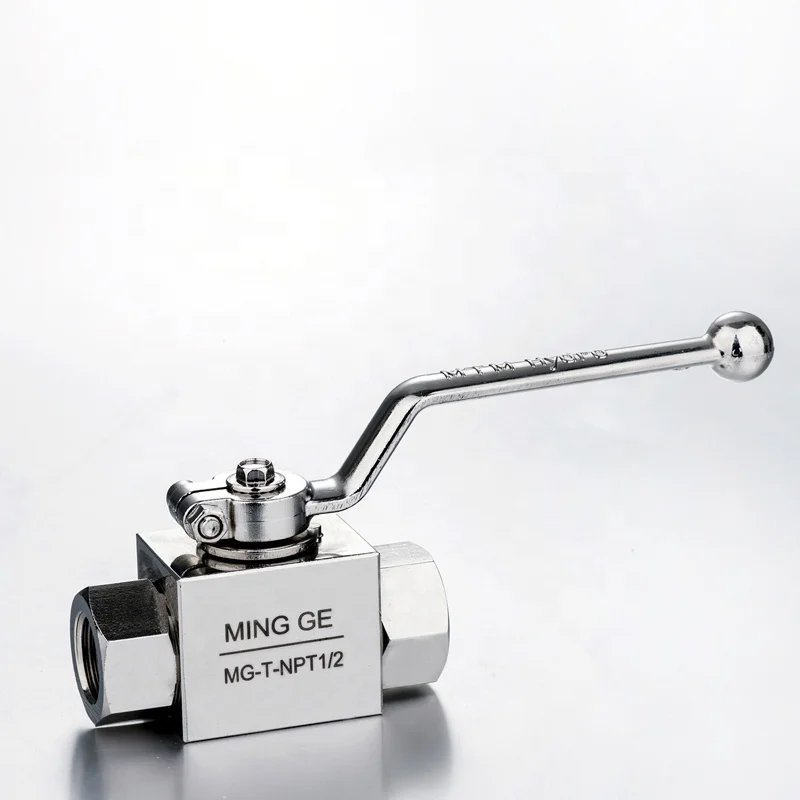 KHB Type High Performance Carbon Steel Ball Valve NPT 1/2 High Pressure Hydraulic Ball Valve