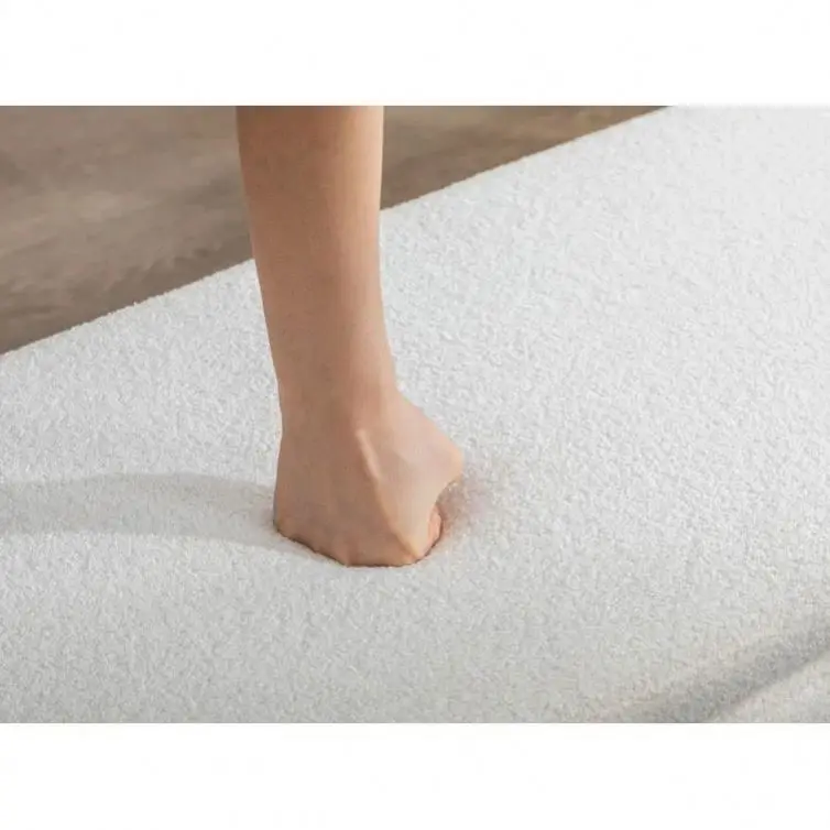 Hot Sales Modern Lambswool Bedroom Upholstered  Ottoman Footrest With Wooden Legs Benches