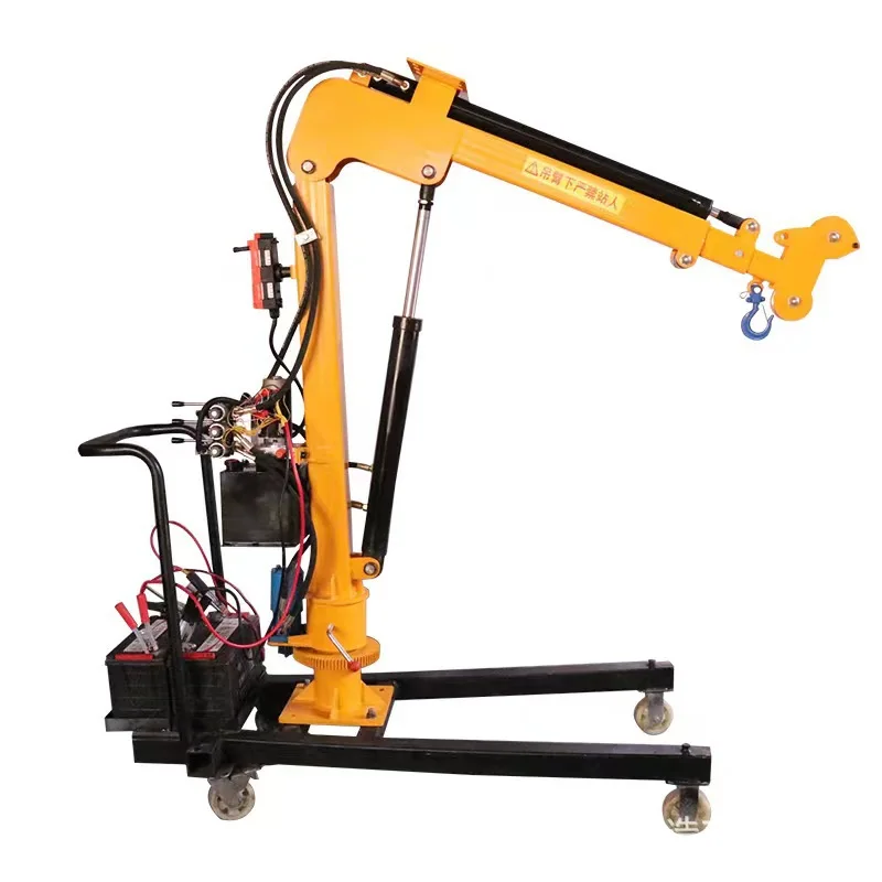 500Kg 800kg 1200Kg Mini Crane 3/4/5 Folding Booms Mini Pickup  Truck Crane for Sales Truck