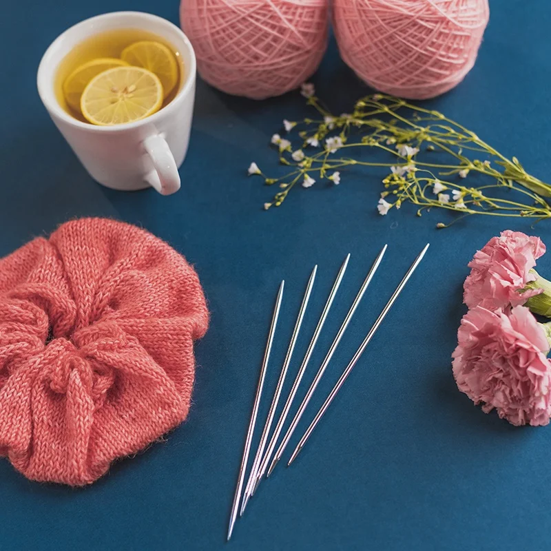 Knitpro Nova металлический 15 см с двойным иглы Универсальный вязальная спица крупной вязки круговой