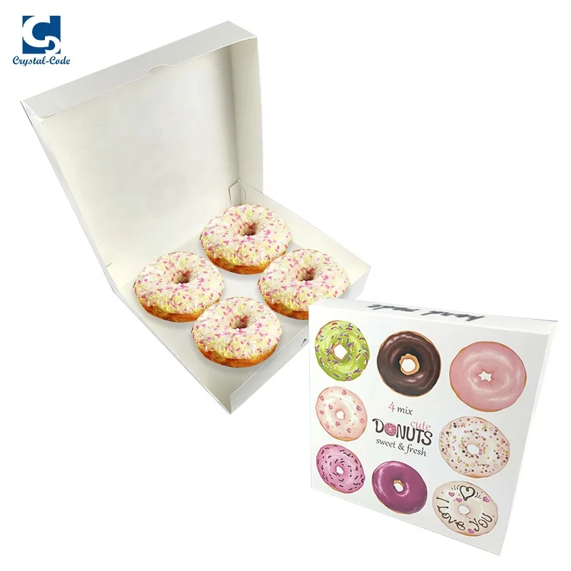 Box Pastry Bakery  Packaging Paper Custom Window Donuts  Gift Windows Clear Lid Macaron Cupcake Size Food Donut Boxes