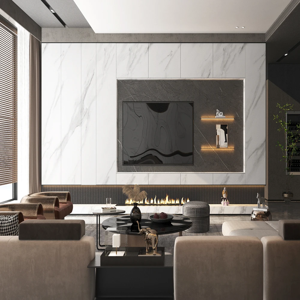 3d Pvc Sheets Pet Marble Type Wall Panel Fireproof Faux Stone Modern Hotel Wpc Wall Panels Interior Boards Customized Size