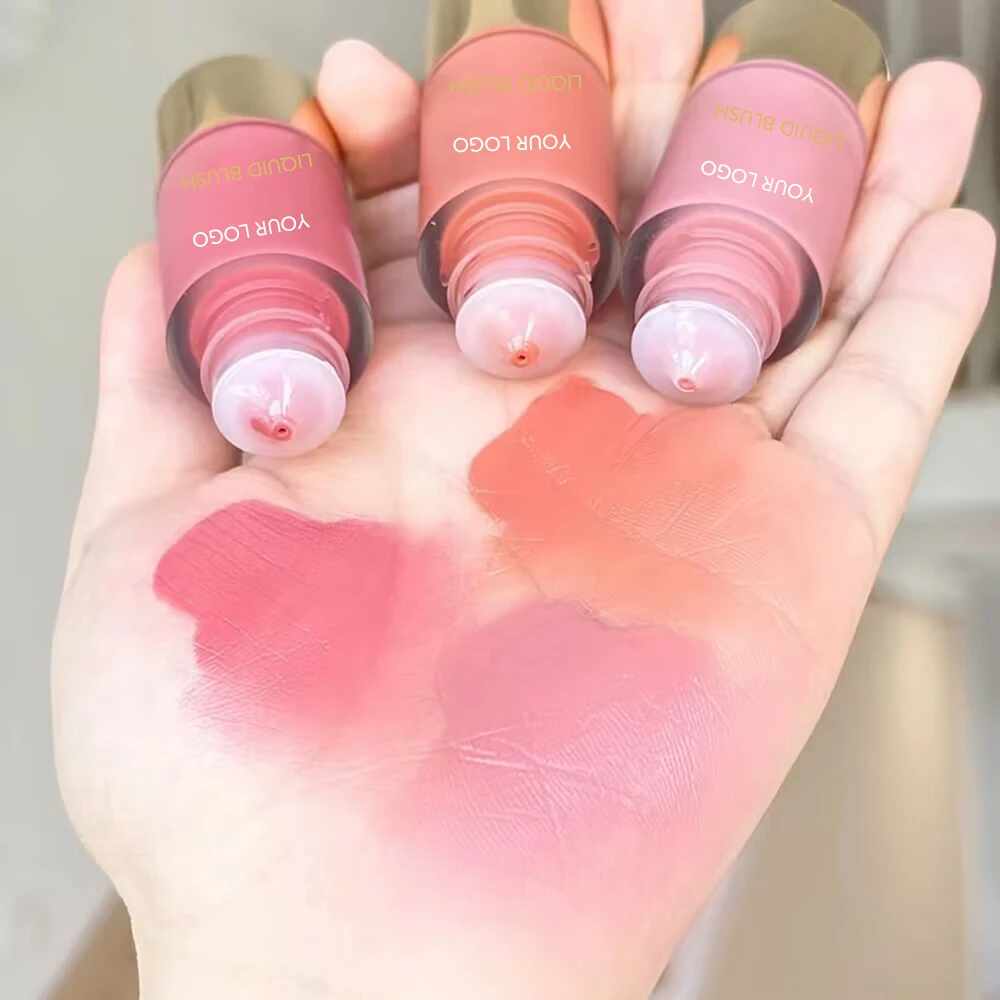 Private Label 7 Colors Face Makeup Contour Concealer Cheeks Long Lasting Pigmented Vegan Cream Matte Liquid Blush