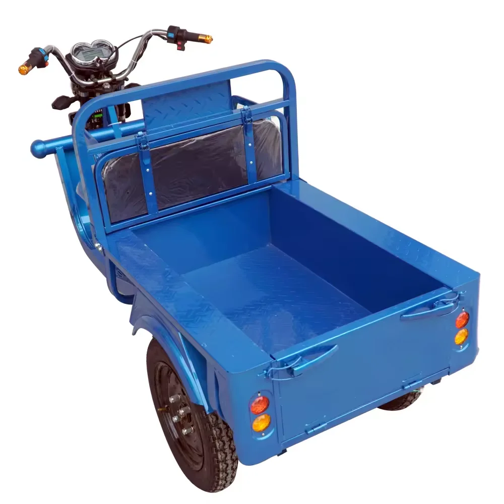 2024 Wholesale Adults Electric 3-Wheel Cargo Tricycle 1 Ton Capacity Open Body Motorized Driving Type for Family Use Passengers