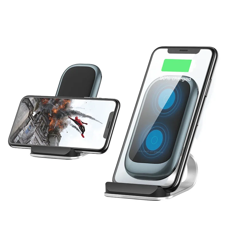 
10W QI wireless charger X8 universal car fast charging wireless phone charger with led light 