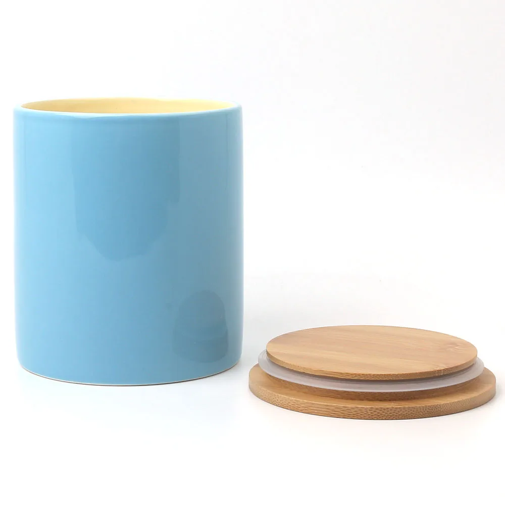 48oz Ceramic Porcelain Dolomite Custom Design Coffee Bean Canister Jar Container Storage Sets