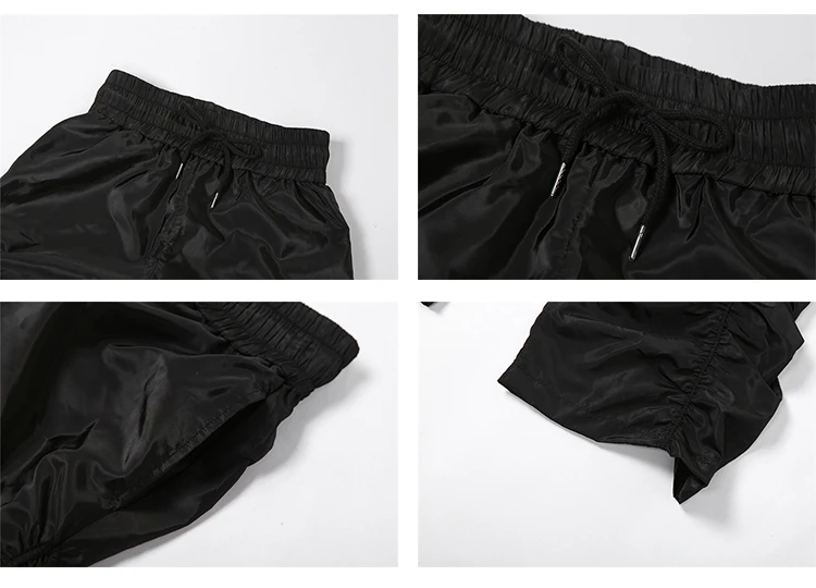 Womens Custom European and American Style Fold Sexy High Waist Casual Pants Female Design Sense Pleated Loose Stacked Long Pants