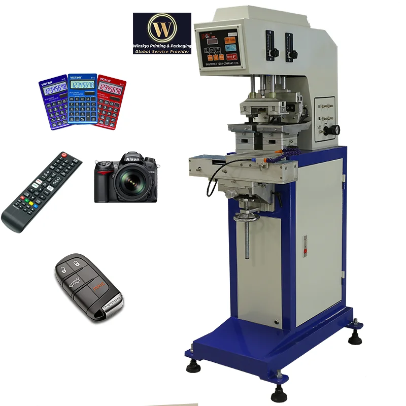 MultiColor Pad Printing Machine Tampo Pneumatic Pad Printer With Conveyor For Watch Dial Remote Control