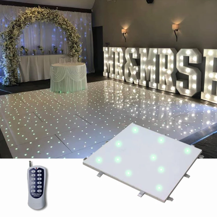 starlit used  led white light dance floor  for  wedding wireless portable  star dancefloor