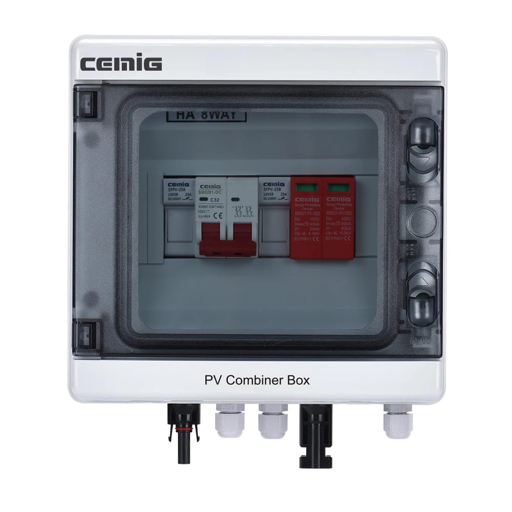 PV combiner box 2-string 2-input-2-output for solar system