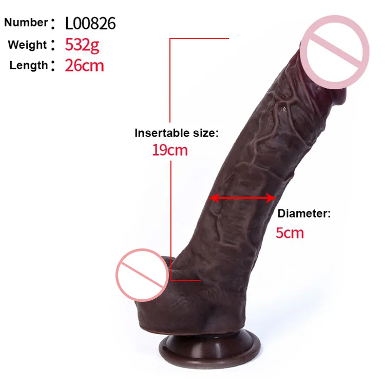 
Newest Artificial Africa TPE Black Penis Dual Layered G Spot Dildo Women Sex Toys For Female 