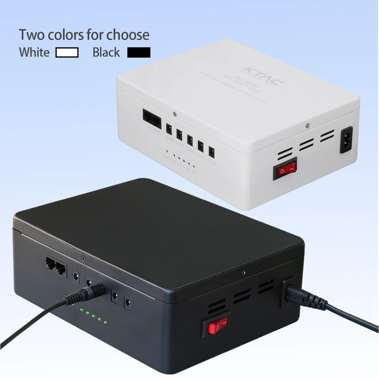 12V mini UPS with lifepo4 battery 60000mAh 3.2V with POE 48V DC UPS power supply for PC networking