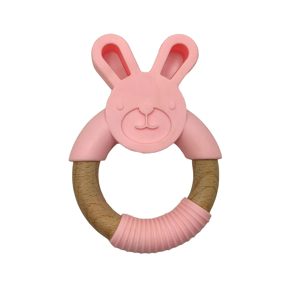 Chewing Teether Toy Cartoon Rabbit Teether Anti-eating Hand Baby Silicone Teether