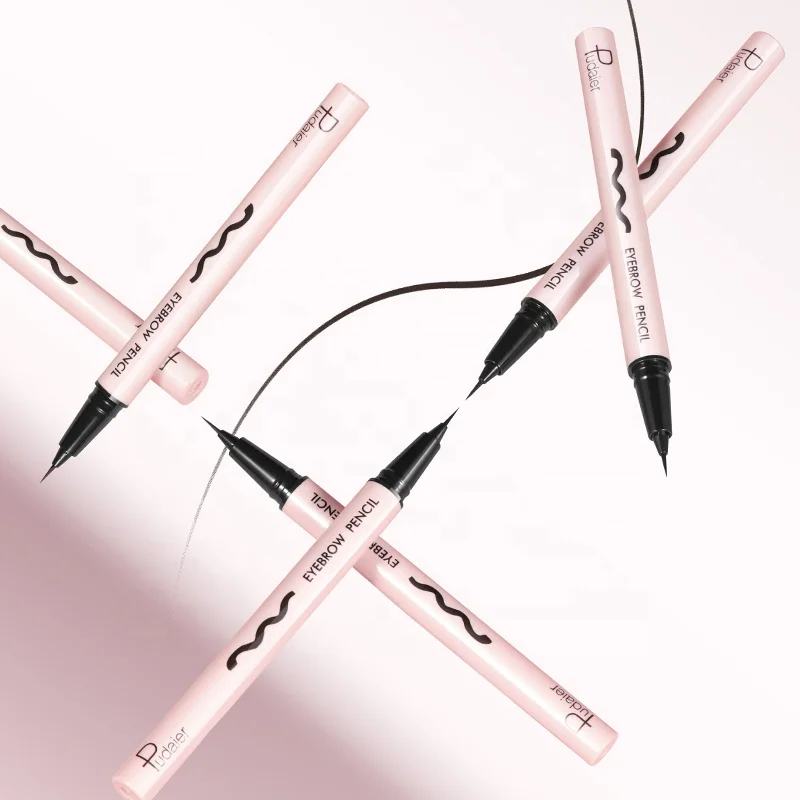 Free Sample OEM Wholesale Cosmetic Liquid Eyebrow Pencil Quick Dry Waterproof Vegan Black Brown Brow Pen Private Label Makeup
