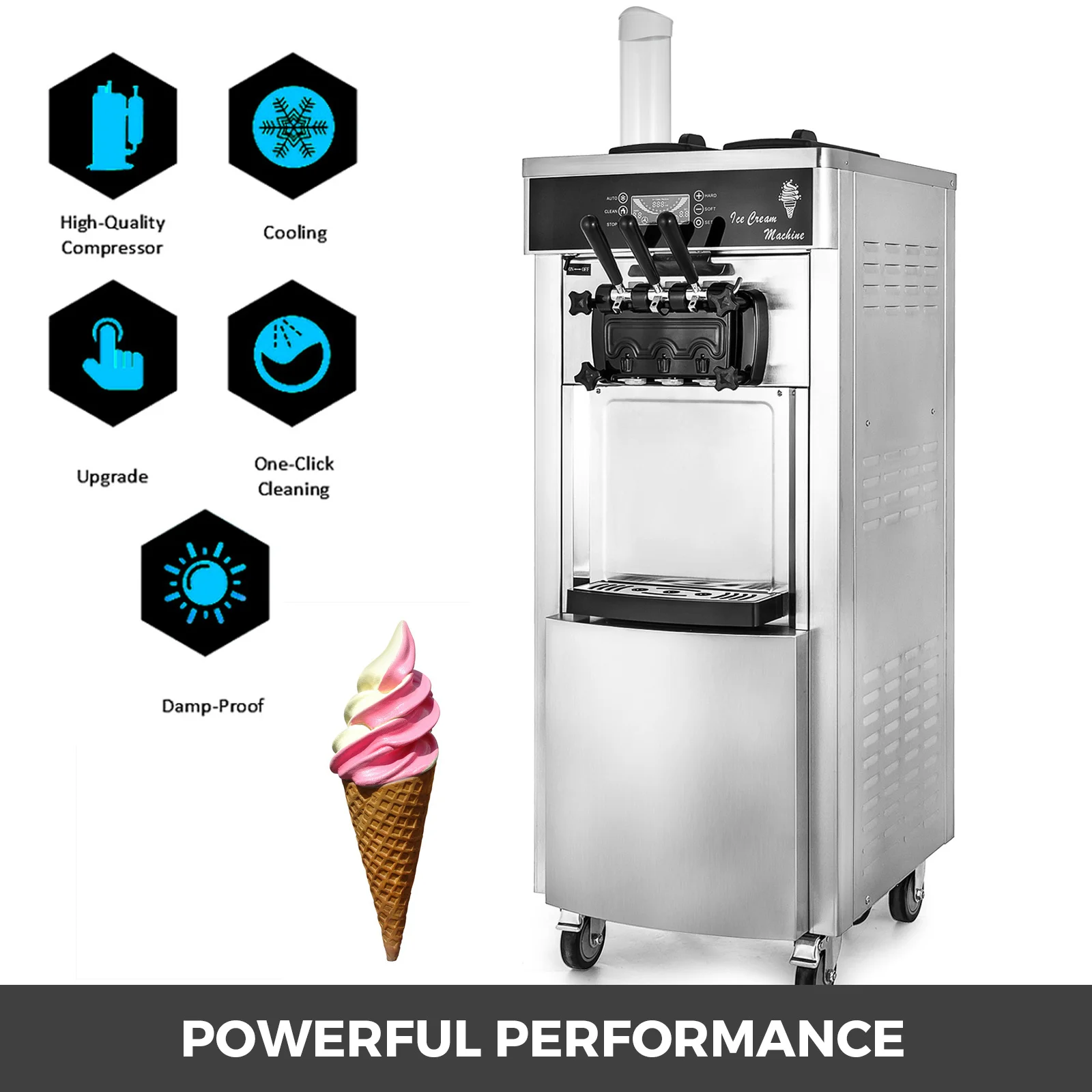 Ice Cream Machine Goshen Professional Ice Cream Maker Manufacturer Soft Serve Ice Cream Machine