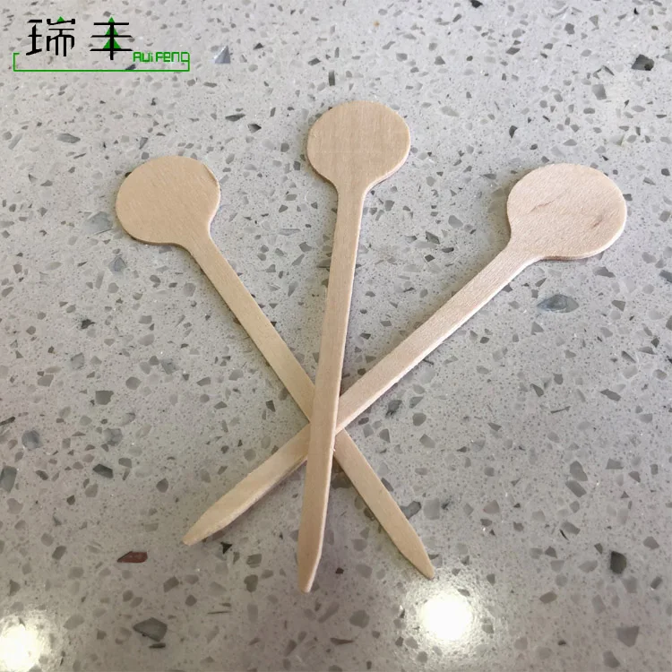 Custom Logo Printed Disposable Wooden Coffee Stick High Quality Tea Filter for Home Use Matched with Coffee Cup Lids Box Packed