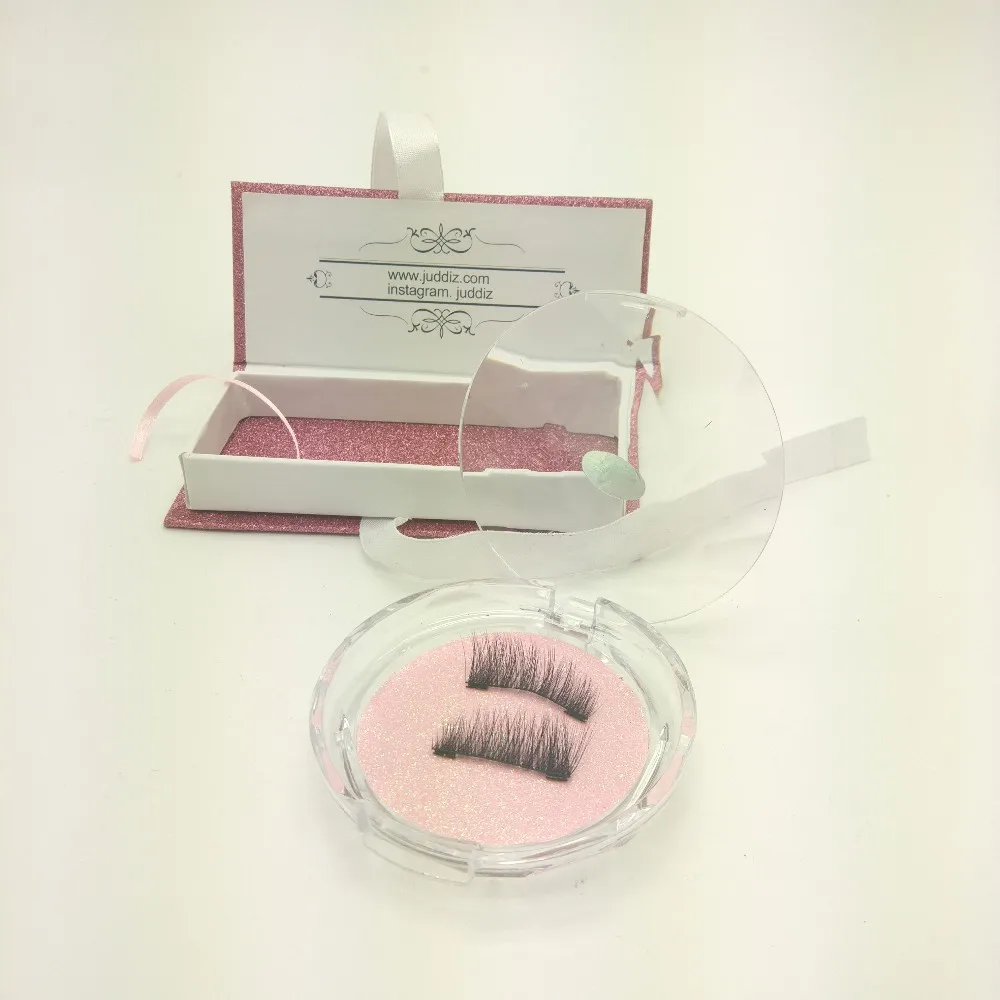Private label packaging box create your own brand 3D mink magnetic eyelashes with eyeliner