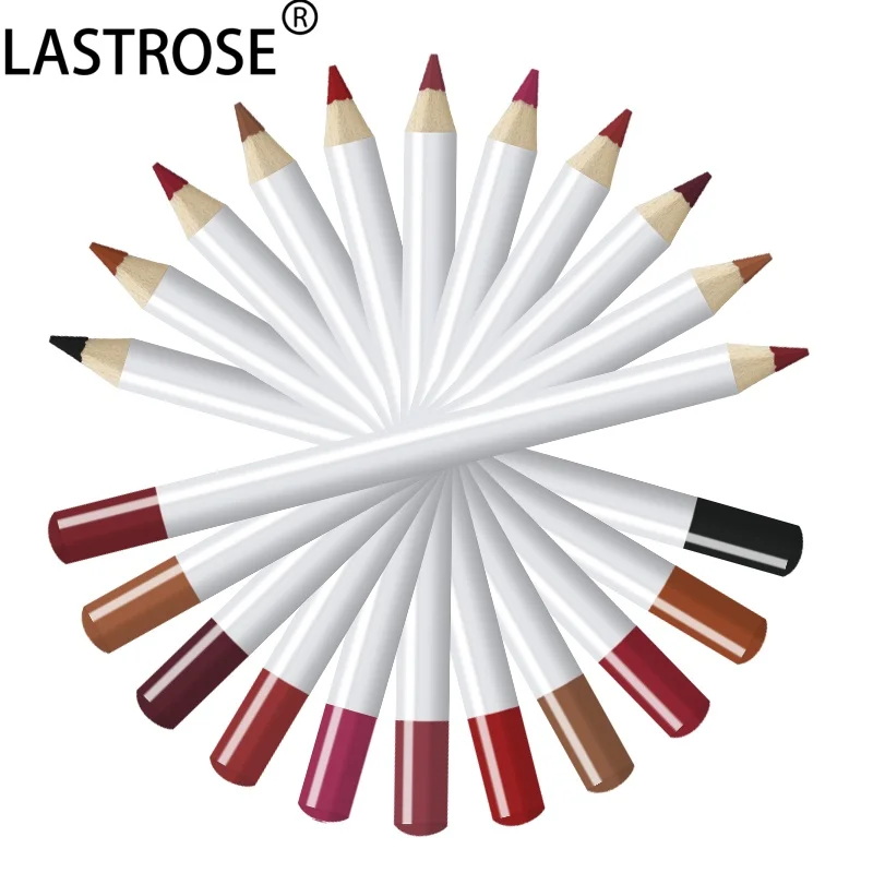 Waterproof White Lip Liners Brown Vegan Pencils Private Label Cream Nude Lip Liner With 22 Colors for Stock