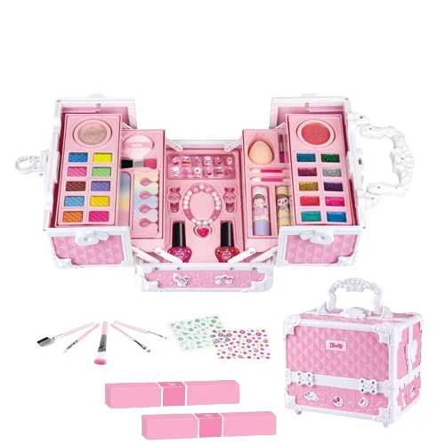 2024 Hot Sale Popular Beauty Cosmetic Makeup Set Toy For Girls Princess Makeup Box Stage Performance Pretend Play Girls Toys