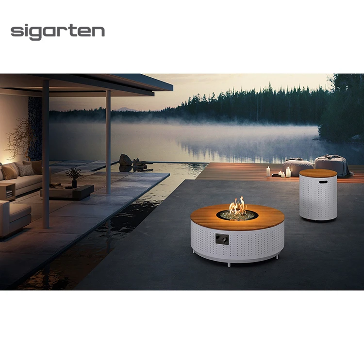 sigarten Outdoor Portable Durable Waterproof Fire Pit Protector Heavy Duty Polyester Round Fire Pit Cover