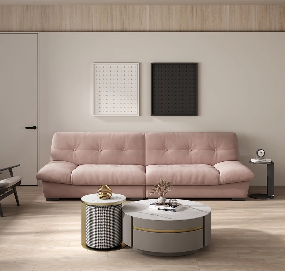 could shape 4 seaters pink white coffee green Nordic velvet fabric soft living room sofas