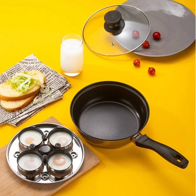 Household Gas stove frypan induction cooker Mini kitchen Real cooking Egg pan 304 stainless steel non-stick pan