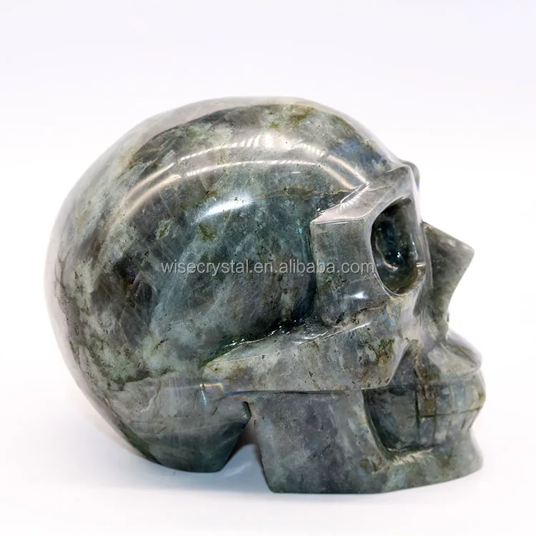 Natural Quartz Life Size healing labradorite crystal skulls Natural Quartz Life Size