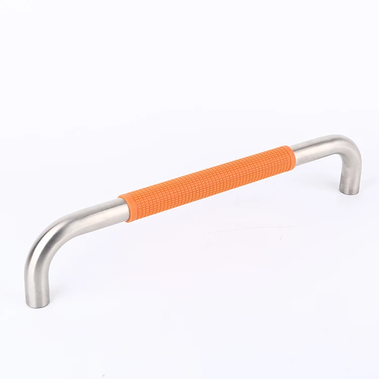 Stainless steel oven handle plated metal handle with PE soft protection cover