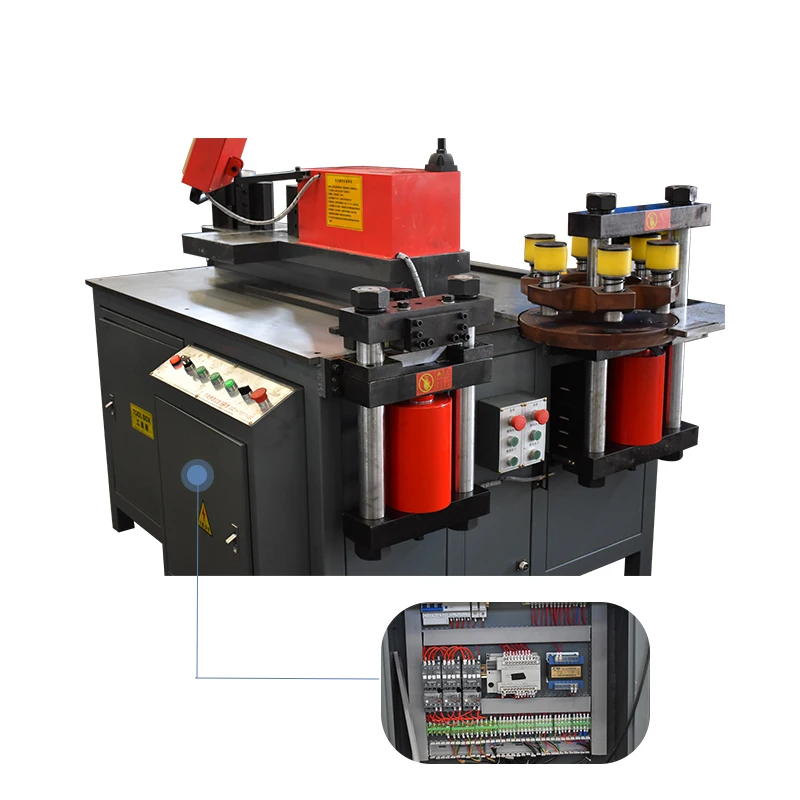Muli-function three-in-one copper bender bending cutting and punching busbar machine
