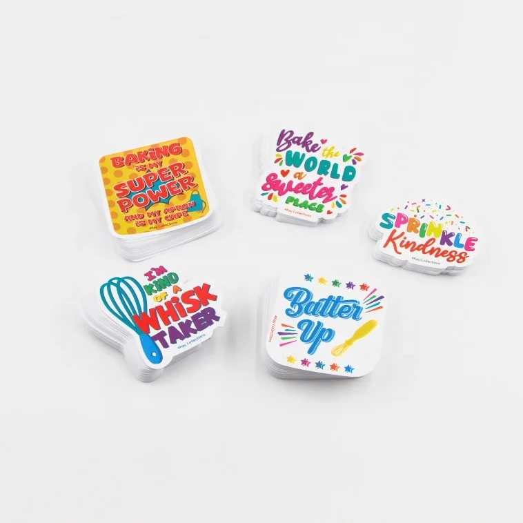 Custom Die Cut Sticker Gloss Vinyl Cartoon Packaging with Waterproof Printing Logo for Shipping Labels in Coffee Industry