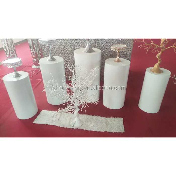 led light white indian wedding pillars for wedding walkway decoration