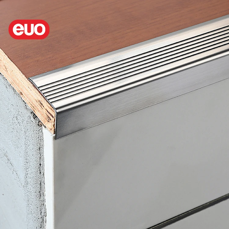 euo wholesale stair nose metal stair nosing for vinyl floor	step edge protection