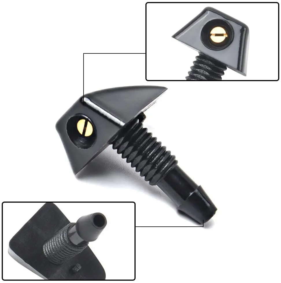 CYX 11 pcs Universal Windshield Wiper Washer Water Nozzles Wiper Nozzle Replaces Spray Jet Kit