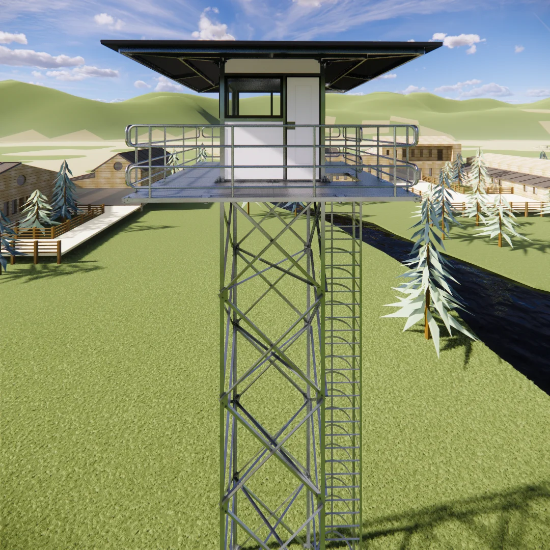 Cheap Price Hot Selling New Steel Structure Overhead Watchtower Observation Tower