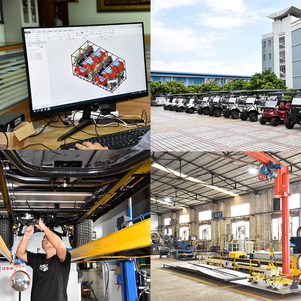 Your Logo Customized 6 Seats Electric Lifted Golf Cart Hunting Car with Powerful 5KW AC Motor Controller