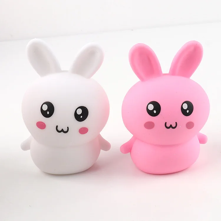 Rabbit Squishy Stress Ball Toy Bunny Stress Relief Fidget Ball For Adult Kids