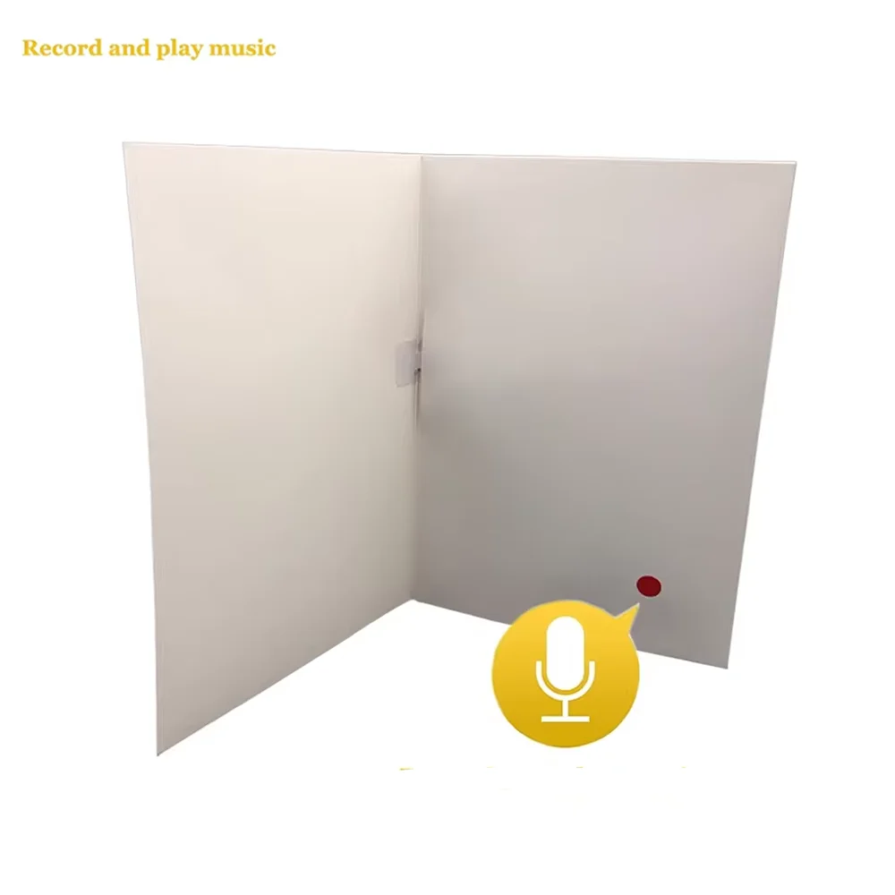 DIY audio programmable self recording greeting card voice recordable greeting cards blank recordable message birthday card