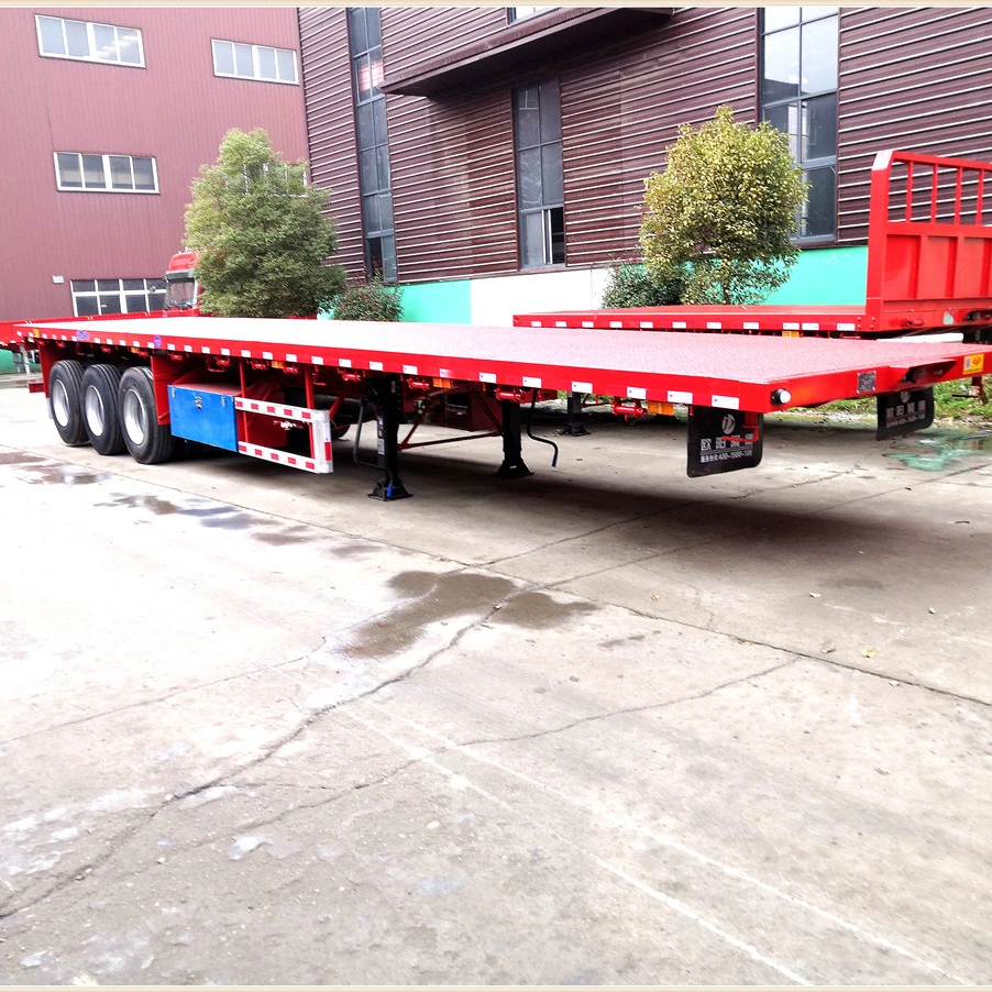  OYJD Trailers many function transporting tool thee-axle high quality strengthen carbon steel flat bed truck trailer On