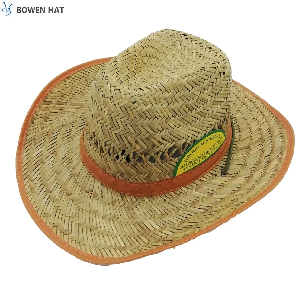 2021 unisex wholesale hollow nature straw cowboy straw hat  for summer beach
