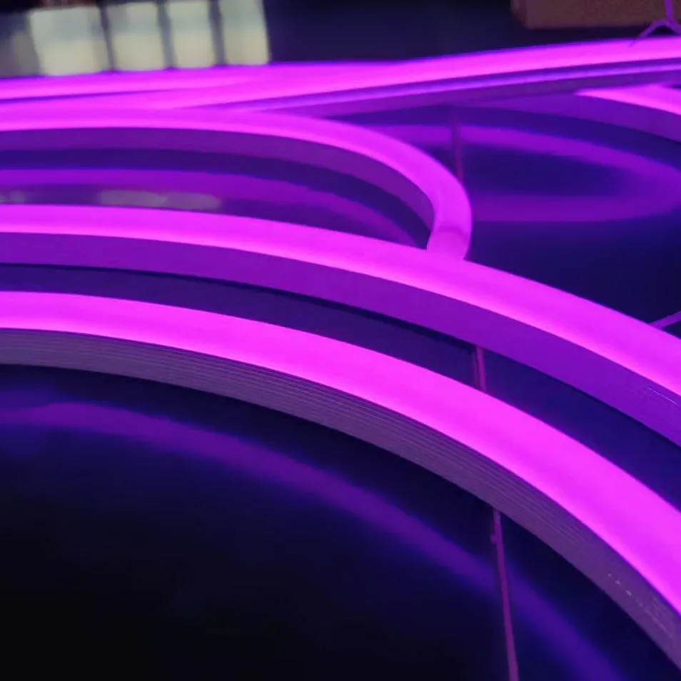 SMD 2835 LED Neon Flex Purple Silicone Waterproof Flexible Rope Strip Tube for indoor outdoor Sign Architecture & Decoration