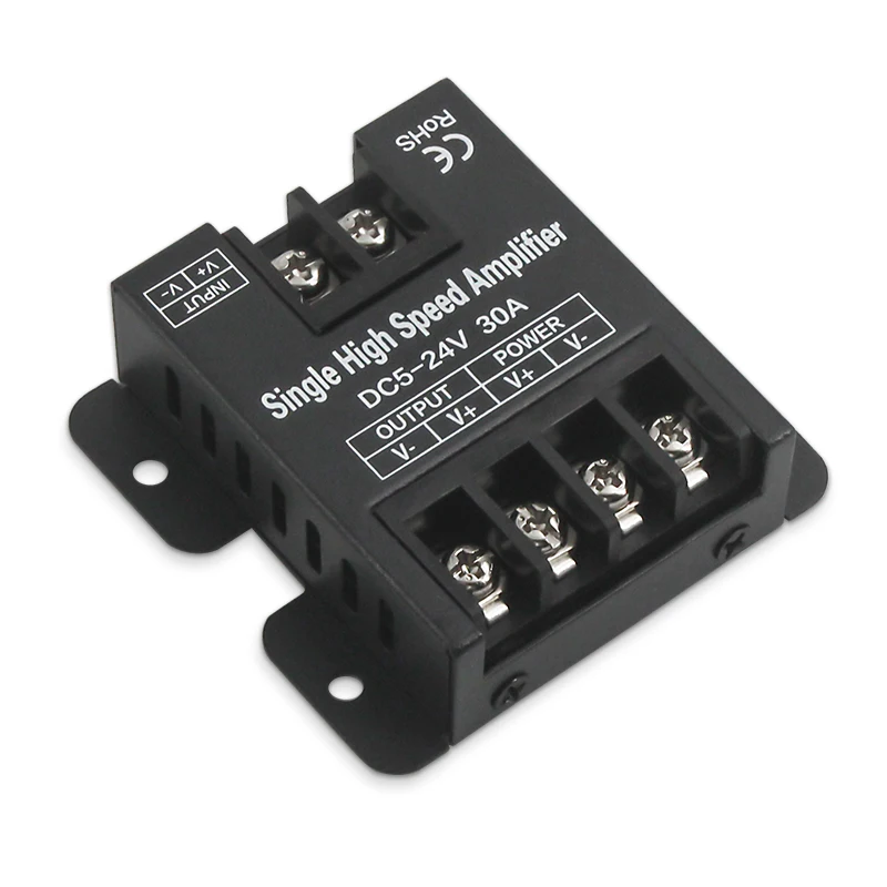 DC5V 12V 24V Железный корпус 1-канальный один ретранслятор 360 Вт высокоскоростной светодиодный PWM усилитель контроллер для одноцветного светодиодного дисплея