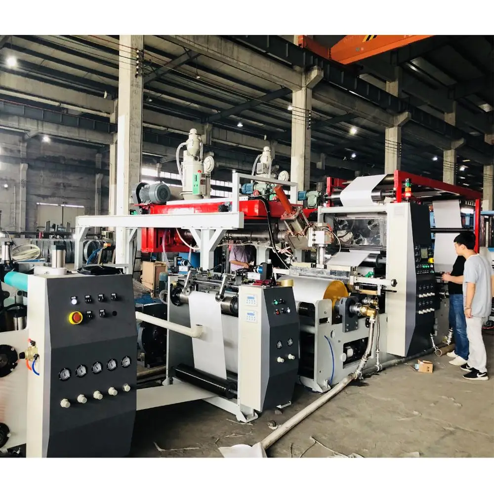 
Two extruder with Two die High Speed Laminating Machine for rice cement flour container FIBC woven bag production line 