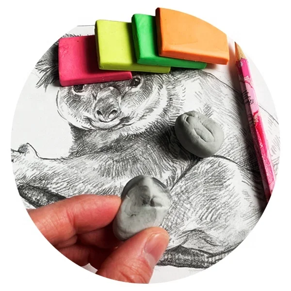 Soft Durable Sketch Drawing Art Kneaded Kneadable Putty Rubber Eraser for Artist