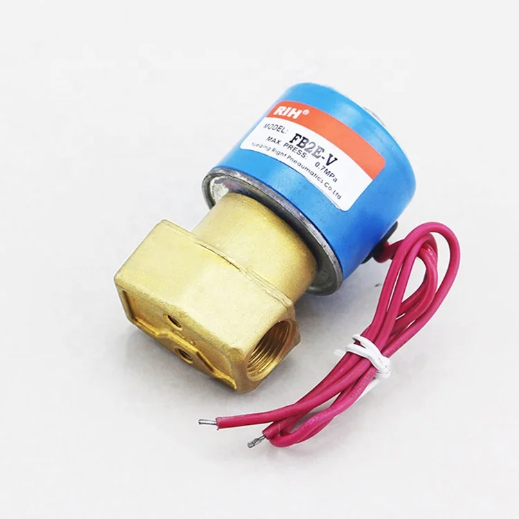 Normally closed electric brass auto shut off water latching solenoid valve