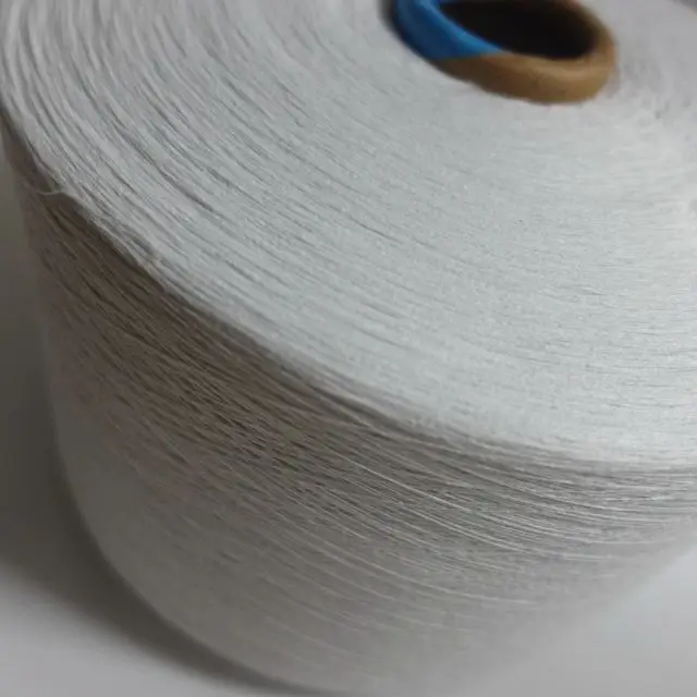 Cheap Raw White 50% Cotton 50% Polyester Blended Thread For Knitting Socks