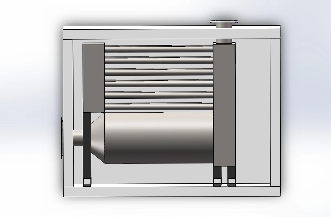 Heat exchanger for powder coating curing oven